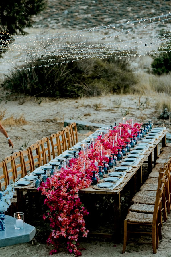 Ideas For Rustic Chic Wedding Decoration Bougainvillea Blue Details