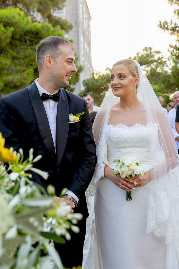 Organic Chic Wedding Hydra Natural Elements Yellow Flowers