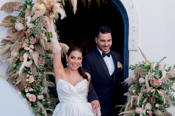 Ρομαντικός boho γάμος με pampas grass και τριαντάφυλλα | Γιώτα & Νικόλας