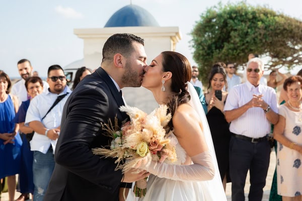 Romantic Boho Wedding With Pampas Grass And Roses