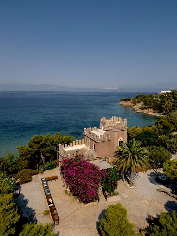 Romantic Summer Wedding Aegina Colorful Floral Arrangements