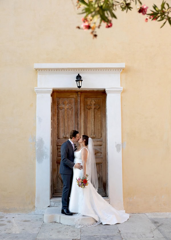 Romantic Summer Wedding Aegina Colorful Floral Arrangements