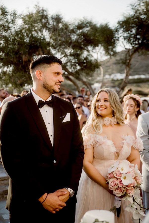 Romantic Summer Wedding In Naxos With White Orchids And Chic Details