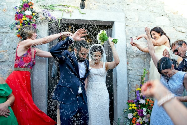 Romantic Wedding Chios Colorful Flowrs