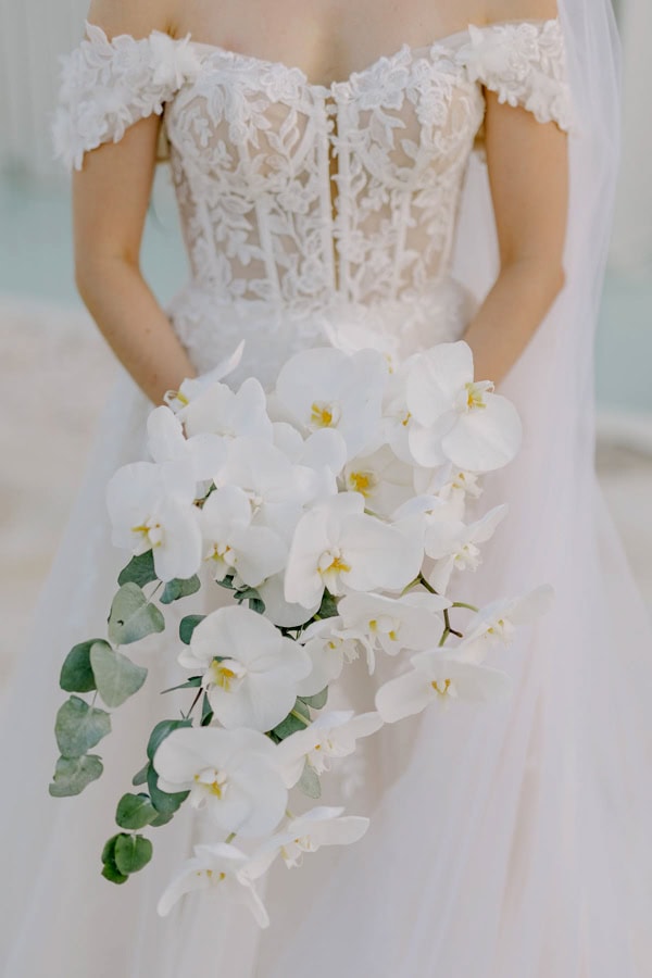 Romantic Wedding With White Orchids Amaltheia The Place