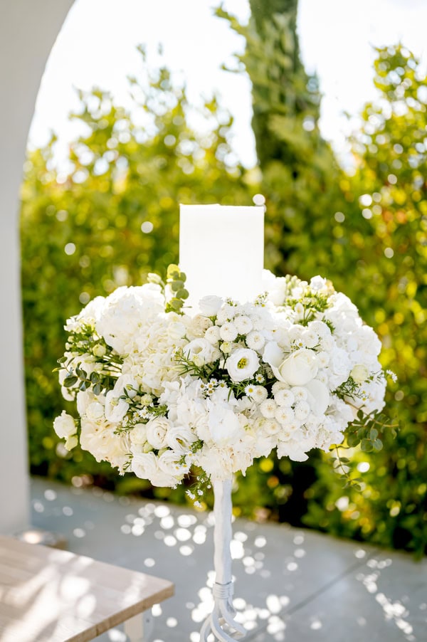Spring Wedding Filled With White Flowers At Amaltheia The Place