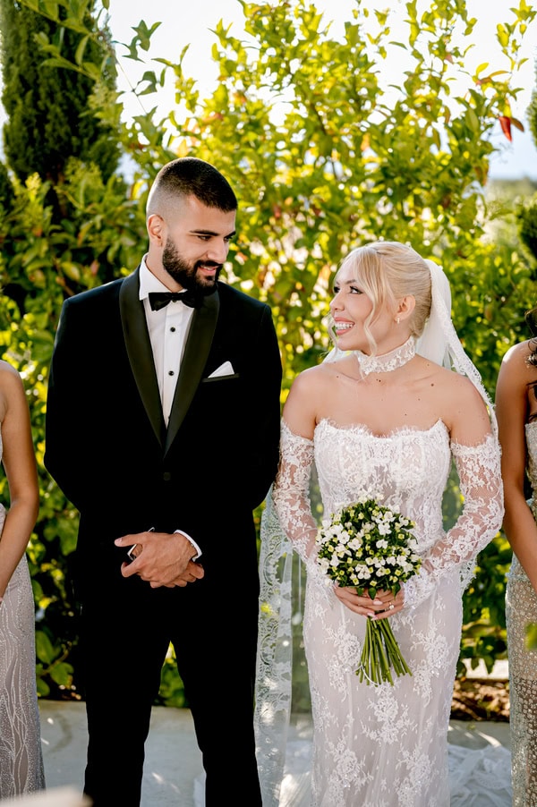 Spring Wedding Filled With White Flowers At Amaltheia The Place