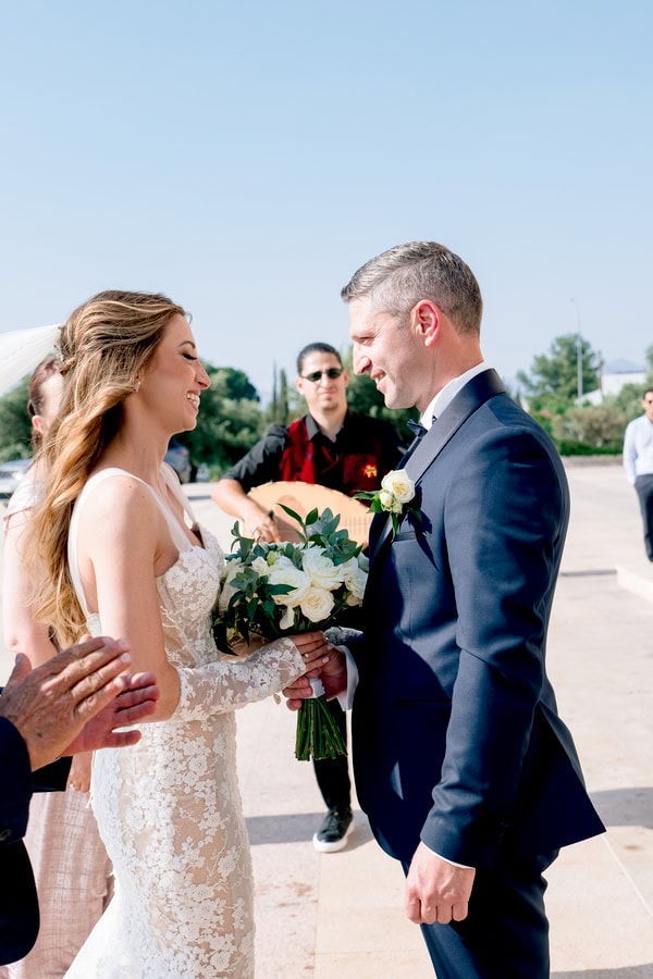 Summer Wedding With White Florals And Golden Details