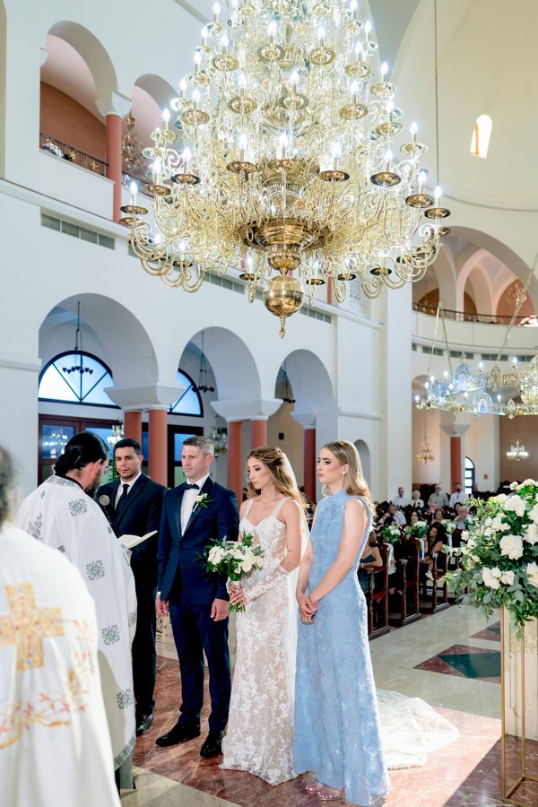 Summer Wedding With White Florals And Golden Details