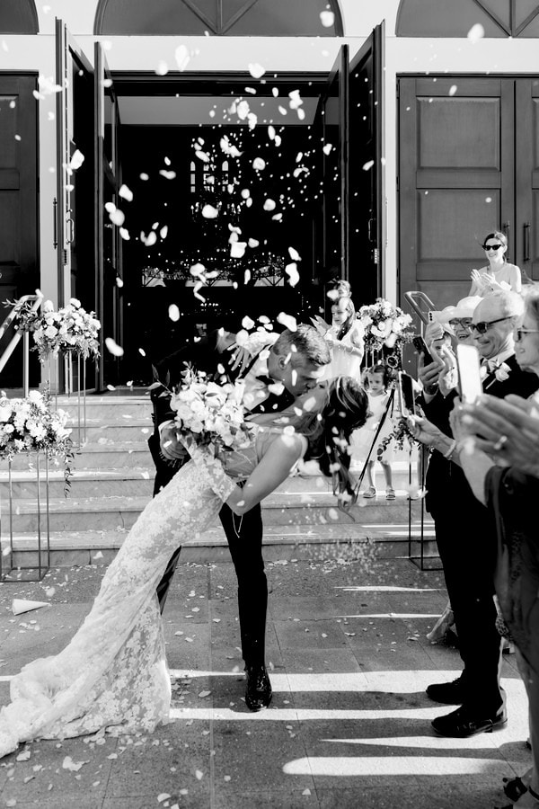 Summer Wedding With White Florals And Golden Details