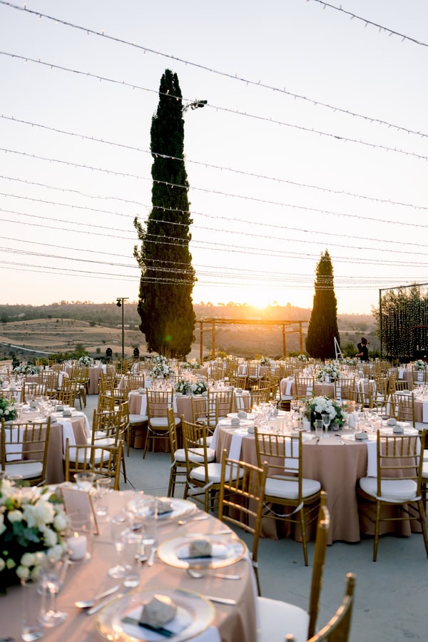 Summer Wedding With White Florals And Golden Details