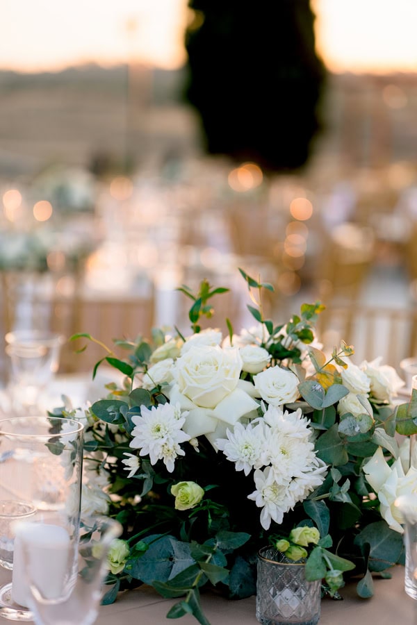 Summer Wedding With White Florals And Golden Details