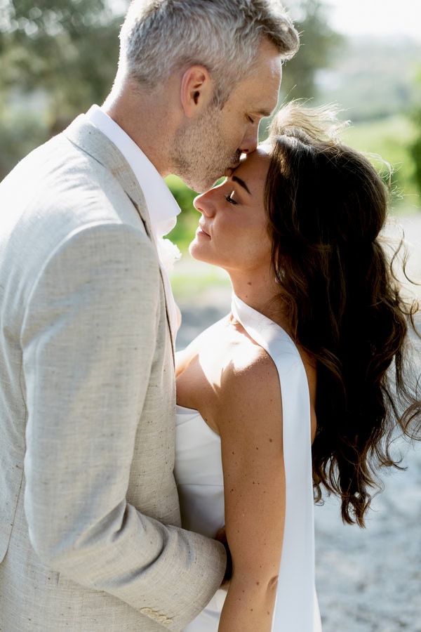 Crete Wedding With White Flowers Olive Branches And Love Filled Atmosphere