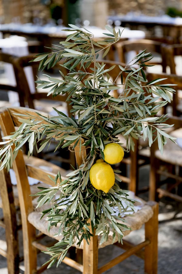 Crete Wedding With White Flowers Olive Branches And Love Filled Atmosphere