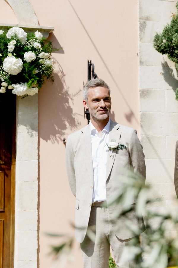 Crete Wedding With White Flowers Olive Branches And Love Filled Atmosphere