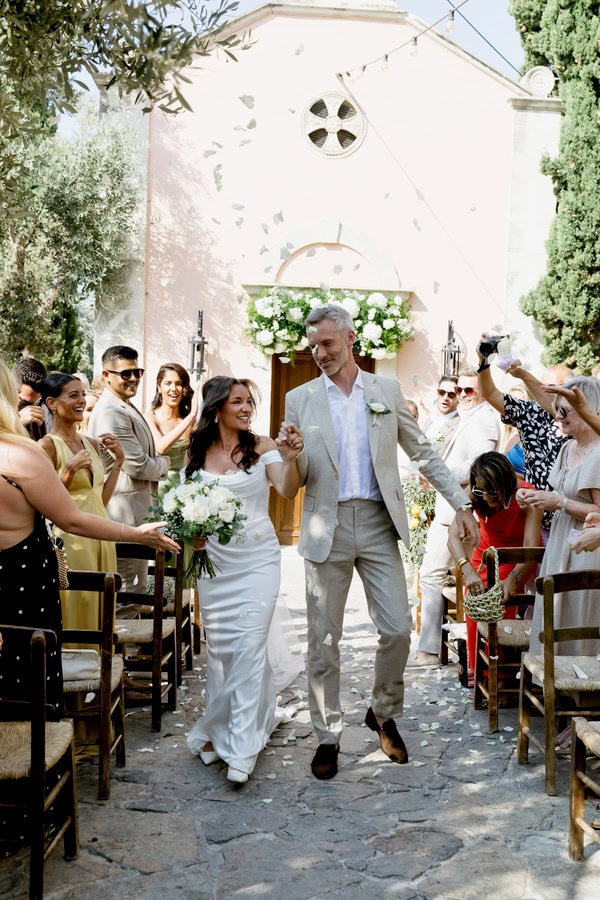 Crete Wedding With White Flowers Olive Branches And Love Filled Atmosphere