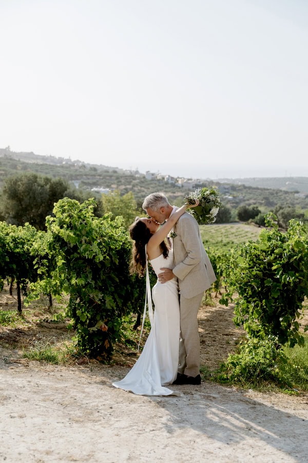 Crete Wedding With White Flowers Olive Branches And Love Filled Atmosphere