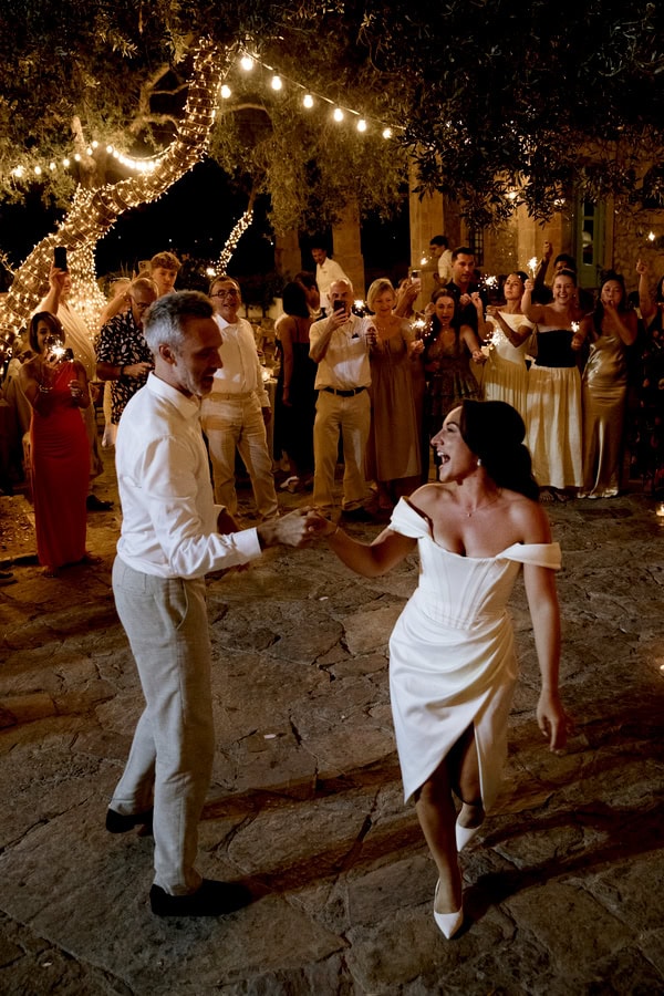 Crete Wedding With White Flowers Olive Branches And Love Filled Atmosphere
