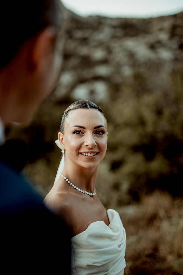Fall Wedding With Garden Style Floral Arrangements In Lefkada