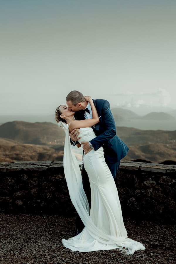 Fall Wedding With Garden Style Floral Arrangements In Lefkada