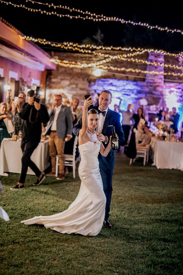 Fall Wedding With Garden Style Floral Arrangements In Lefkada