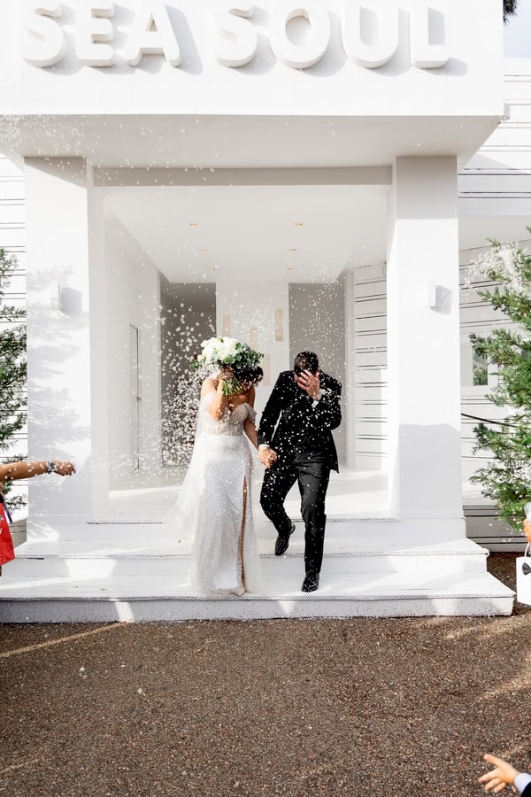 Modern Chic Wedding With Black And White Details Sea Soul