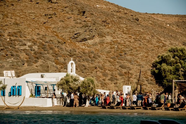 Naturally Chic Kythnos Wedding With White Roses And Eucalyptus