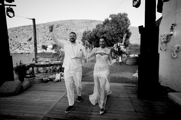 Naturally Chic Kythnos Wedding With White Roses And Eucalyptus