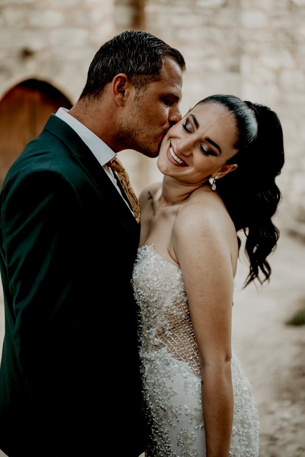 Romantic Spring Wedding With White Flowers And Pampas Grass In Paphos