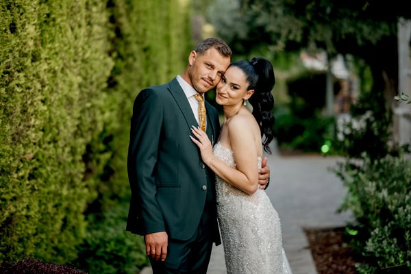 Romantic Spring Wedding With White Flowers And Pampas Grass In Paphos