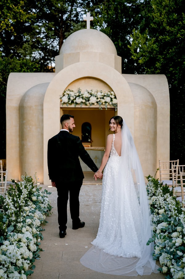 Romantic Wedding At Ktima Orizontes With White Decor