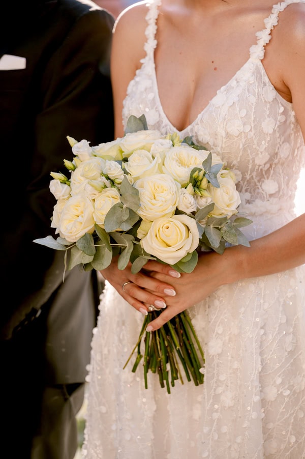 Romantic Wedding At Ktima Orizontes With White Decor