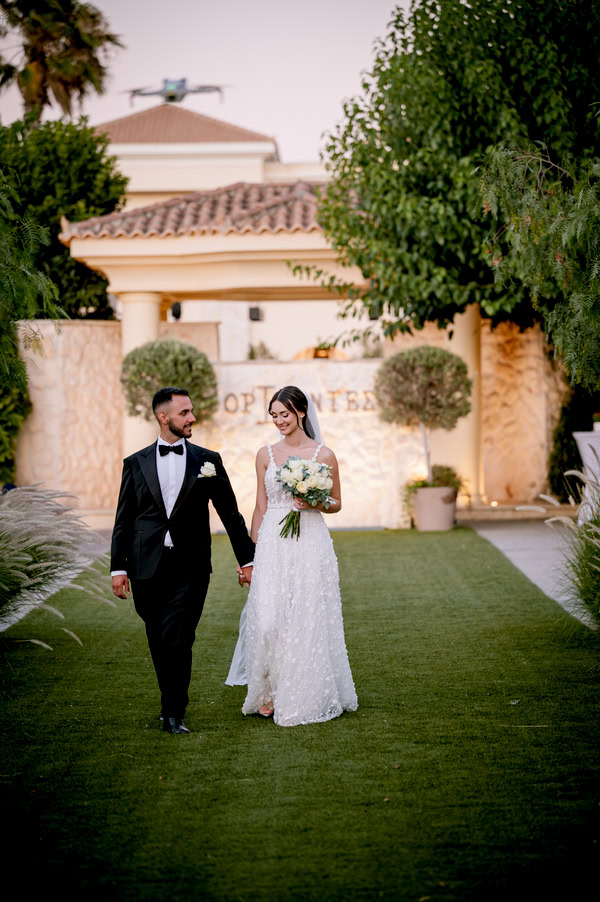 Romantic Wedding At Ktima Orizontes With White Decor