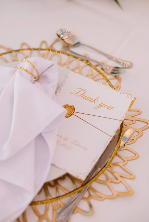 Romantic Wedding With White Flowers And Golden Details