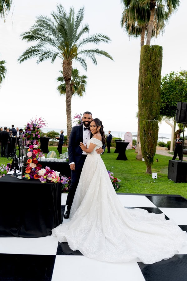 Spring Destination Wedding Colorful Flowers Columbia Beach Resort