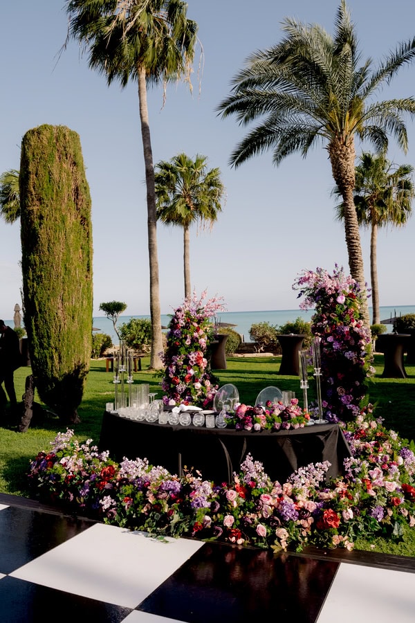 Spring Destination Wedding Colorful Flowers Columbia Beach Resort