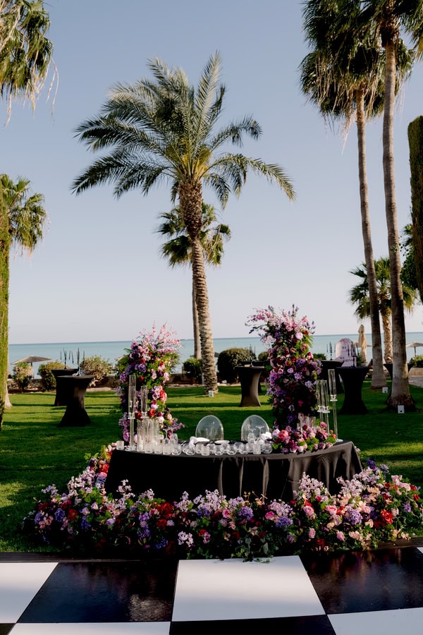 Spring Destination Wedding Colorful Flowers Columbia Beach Resort