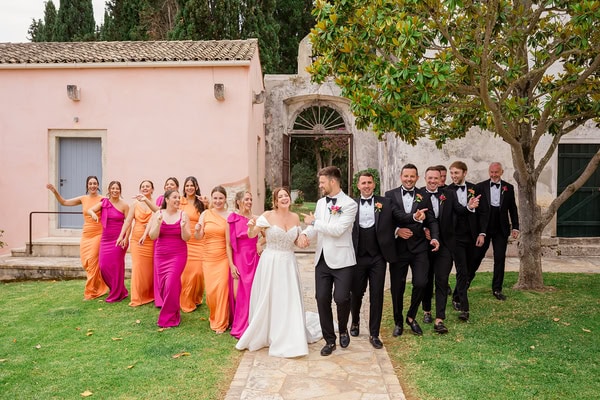 Summer Destination Wedding Colorful Flowers The Courti Estate