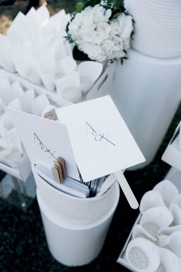 Summer Minimal Chic Wedding With White Hydrangeas And Babys Breath