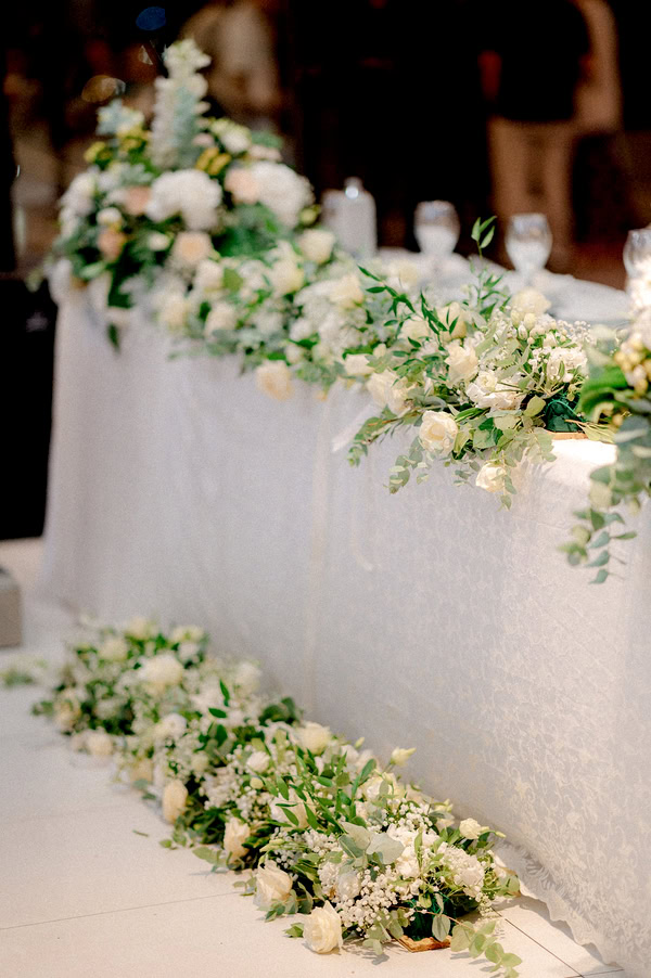Summer Wedding In Agrinio With White Hydrangeas And Roses