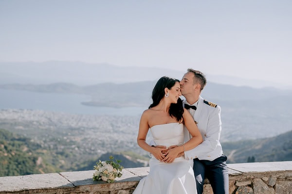 Military Wedding With White Flowers