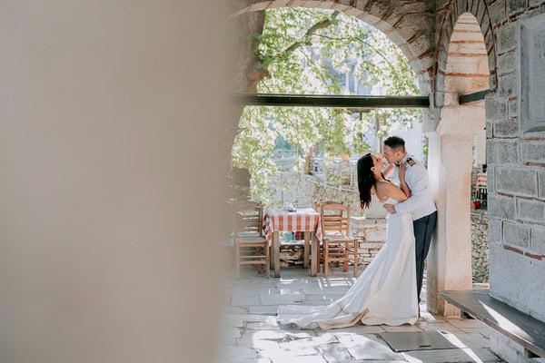 Military Wedding With White Flowers