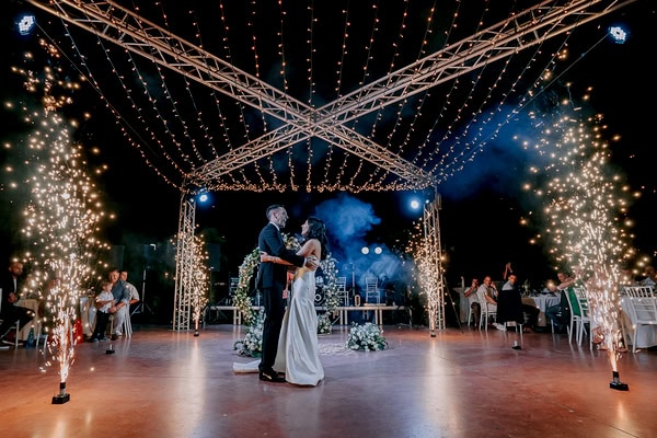 Military Wedding With White Flowers