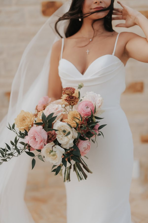 Romantic Destination Wedding With Roses Neutral Tones