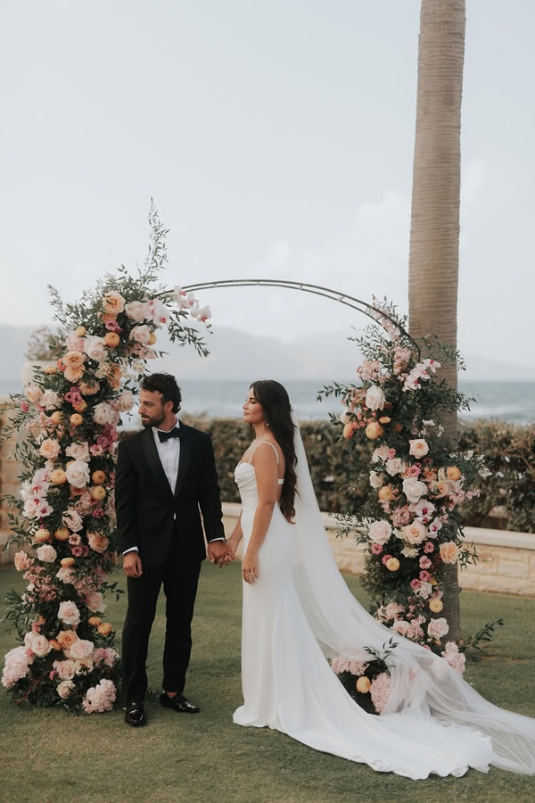 Romantic Destination Wedding With Roses Neutral Tones