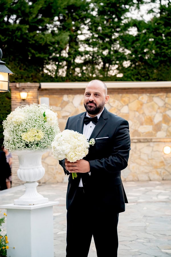 Romantic Fall Wedding  Babys Breath Roses