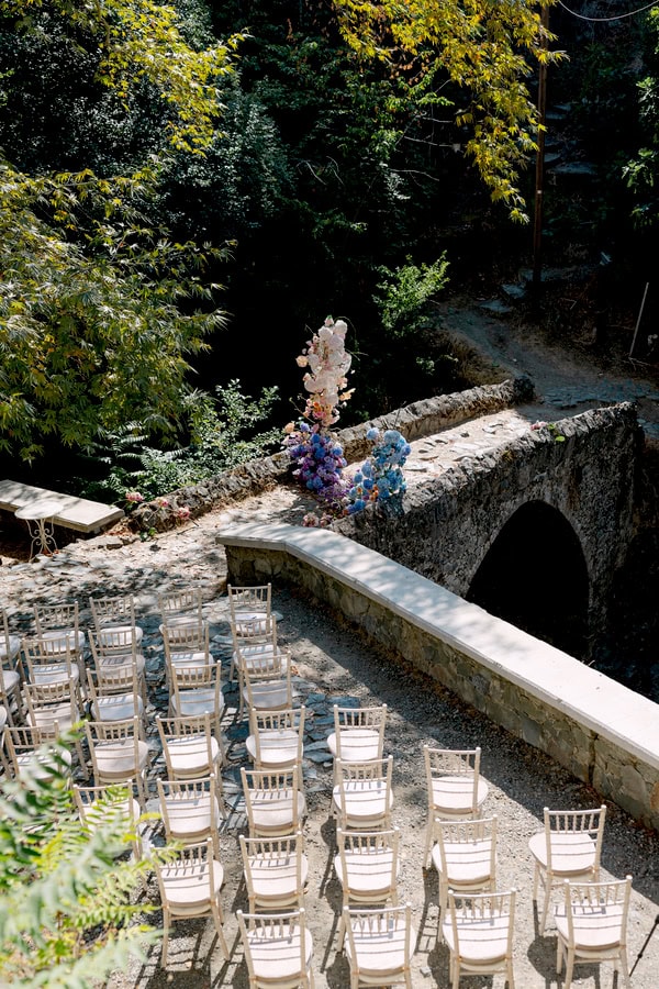 Romantic Wedding Ceremony Stone Bridge