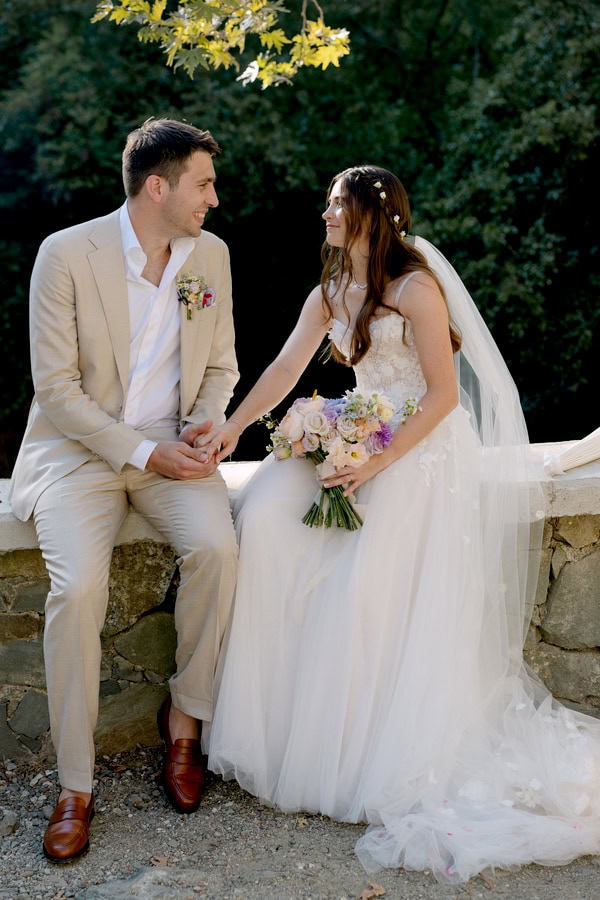 Romantic Wedding Ceremony Stone Bridge