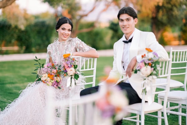 Romantic wedding editorial filled with soft pastel florals