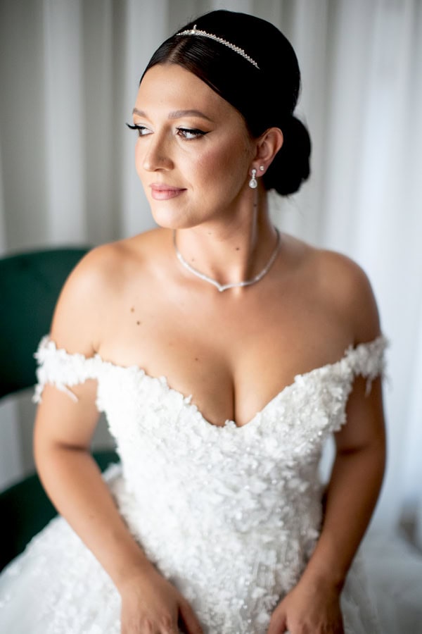 Romantic Wedding Ktima Deda White Roses Chic Details